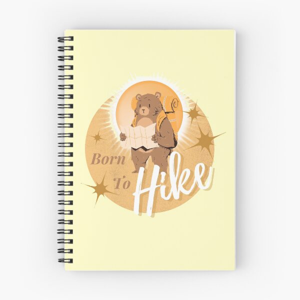 Item preview, Born to Hike  - Cute Bear sunshine yellow - Lake District designed and sold by WildBerryArt.