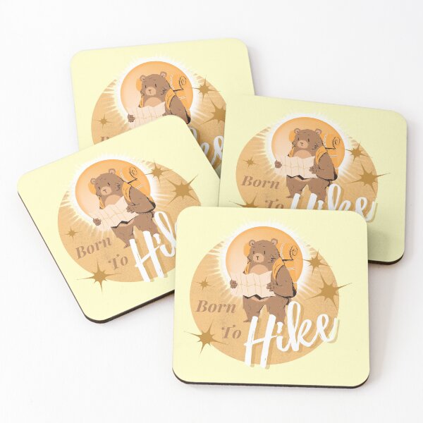Item preview, Born to Hike  - Cute Bear sunshine yellow - Lake District designed and sold by WildBerryArt.