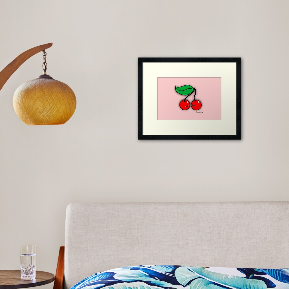 Hello Cherry - two lof bees Framed Art Print