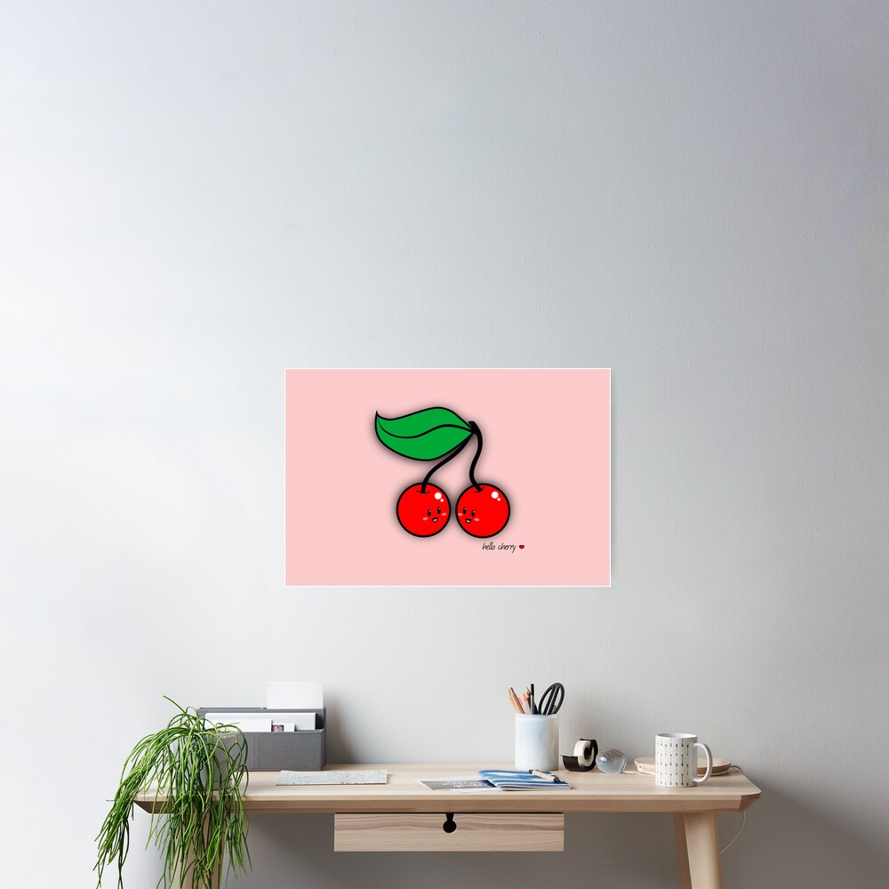 Hello Cherry - two lof bees Poster