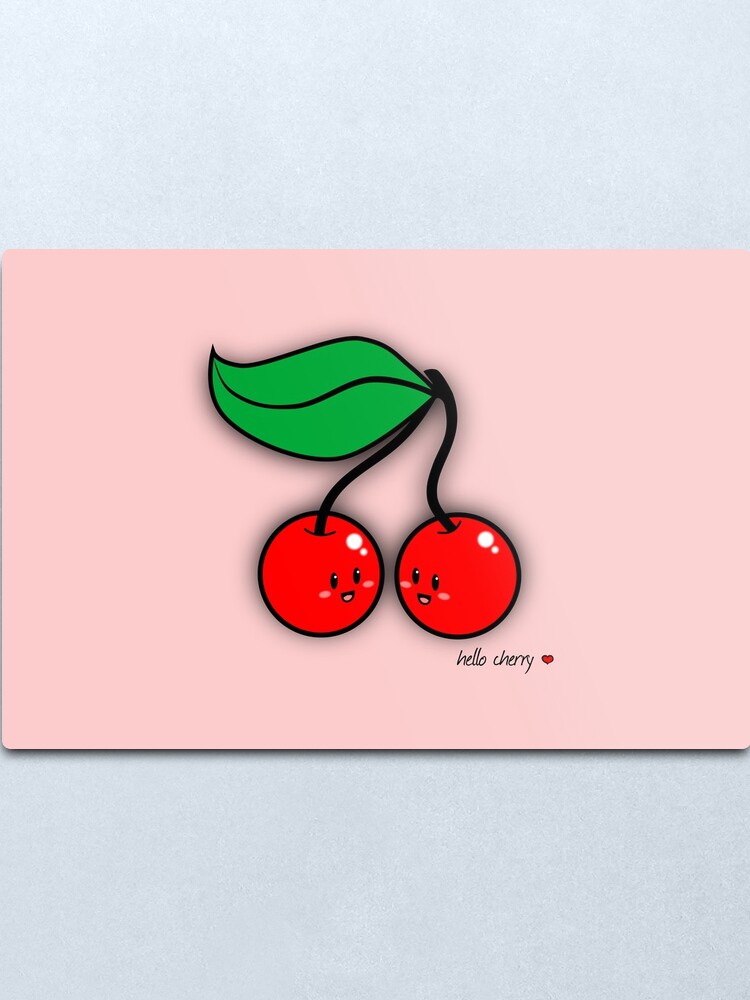 Alternate view of Hello Cherry - two lof bees Metal Print