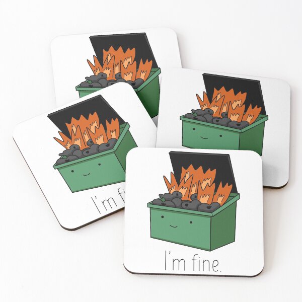 Item preview, Cute Trash Fire: I'm Fine designed and sold by Zoe Perdita.