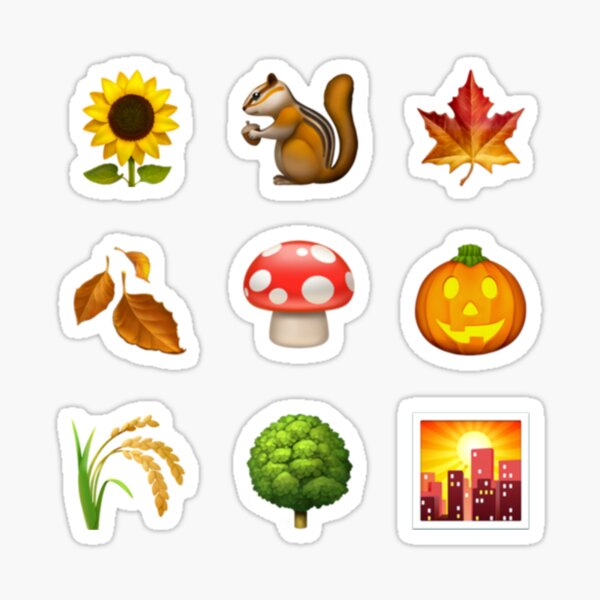 "Emoji Stickers Pack Autumn Edition" Sticker for Sale by SolidOFFMerch