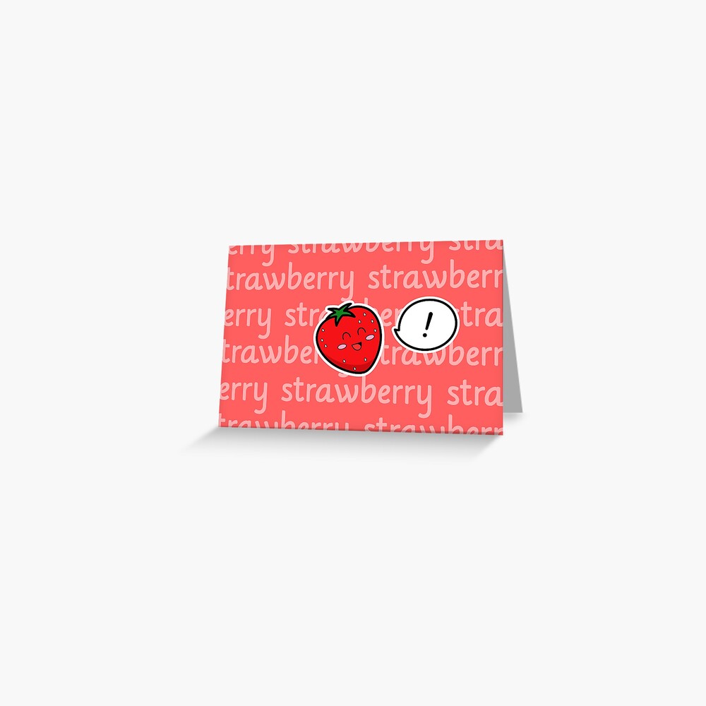 Happy Strawberry - two lof bees Greeting Card