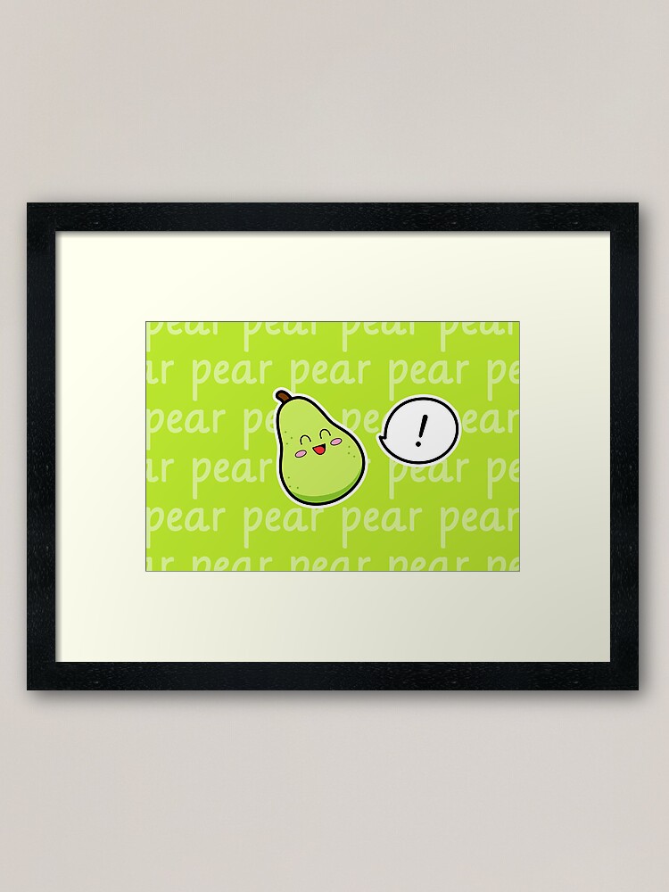Alternate view of Happy Pear - two lof bees Framed Art Print