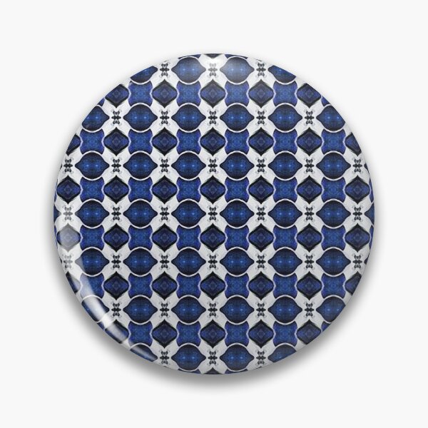 Item preview, 'Hughly 03'- Minimal geometric pattern in blue and white by The Raumier designed and sold by N-W-T-S-I-O.
