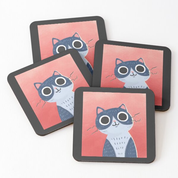Item preview, Happy Cat over red wall designed and sold by wampistore.