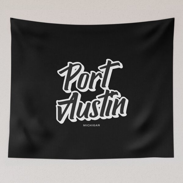 Item preview, Port Austin Michigan Bubble Black and White Design designed and sold by Eleven-K.