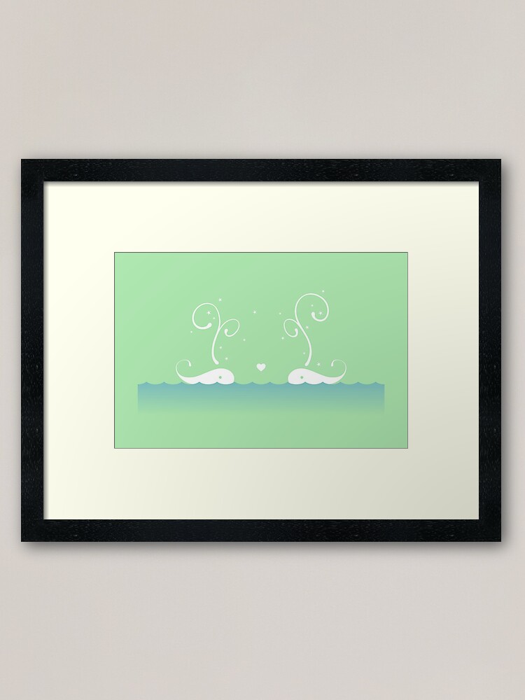 Alternate view of White Whales Framed Art Print