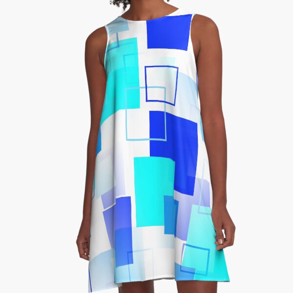 Item preview, Rhapsody In Blue - Midcentury Abstract - Blue, White designed and sold by MellowCat.