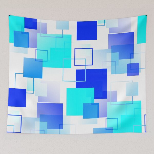 Item preview, Rhapsody In Blue - Midcentury Abstract - Blue, White designed and sold by MellowCat.