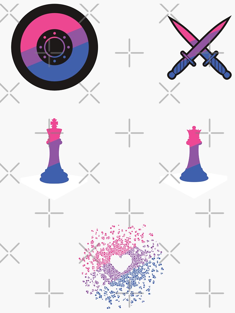 Bi Pride sticker pack by aoifeenns