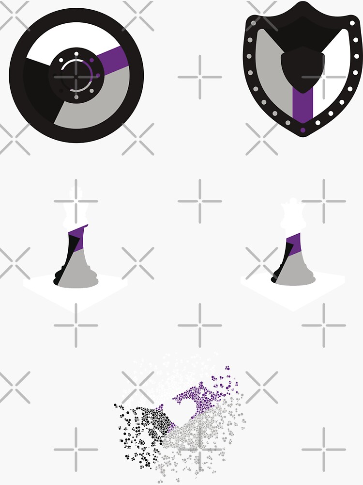 Demisexual Pride sticker pack by aoifeenns