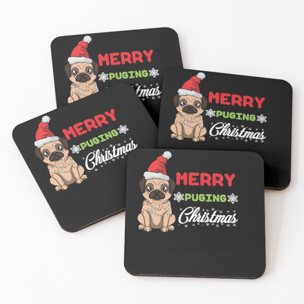 Item preview, Merry Puging Christmas Santa Hat Pug designed and sold by MakeGoodChoices.