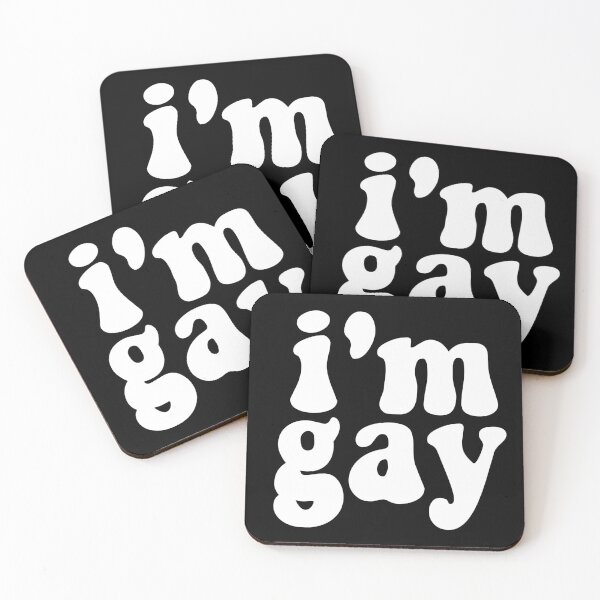 Item preview, im gay (black and white bold) designed and sold by emcazalet.