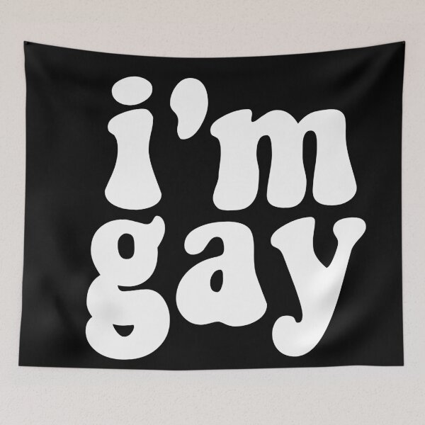 Item preview, im gay (black and white bold) designed and sold by emcazalet.