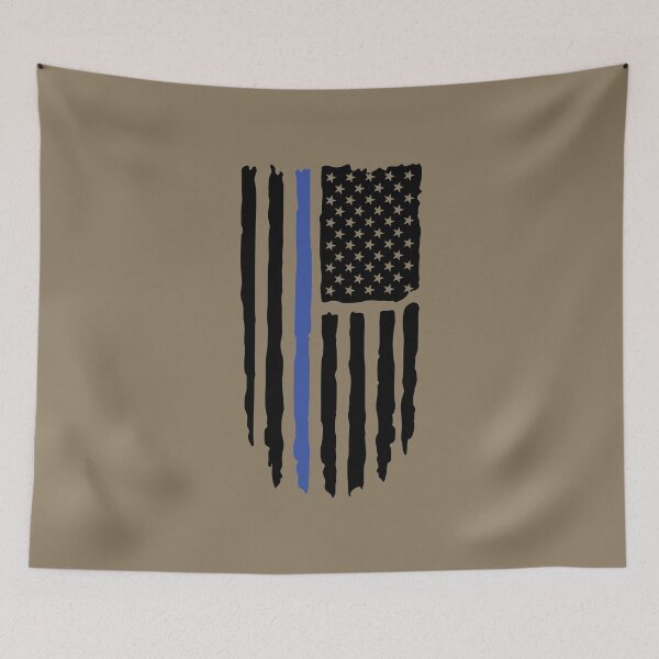 Item preview, Thin Blue Line US Flag designed and sold by AJ  Liber.