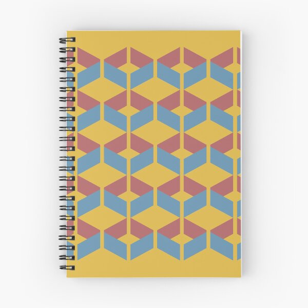 Item preview, Minimal modern style geometric pattern with red and blue shapes and yellow background designed and sold by CiniArt.