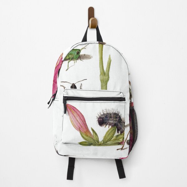 Item preview, Grasshoppers, a Caterpillar, and a Scale Insect with a Four O'Clock Flower by Joris Hoefnagel designed and sold by digitalvintage.
