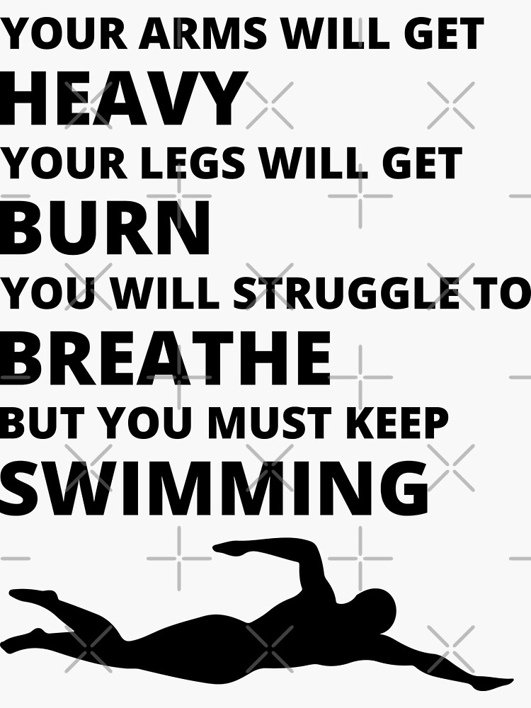 "Swimming Swim Team Swimmer Athlete Funny" Sticker for Sale by