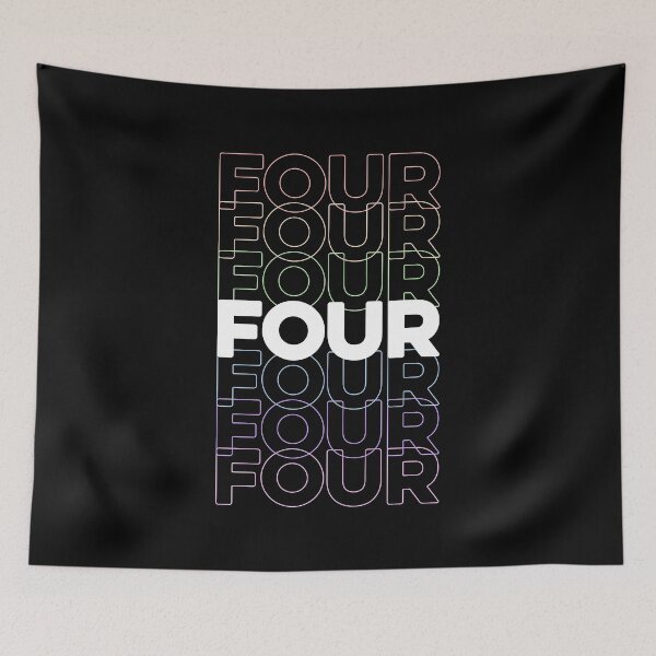 Item preview, 4th Kids Birthday, Adults Favorite # Four, Rainbow Color designed and sold by The Princess Saves Herself.