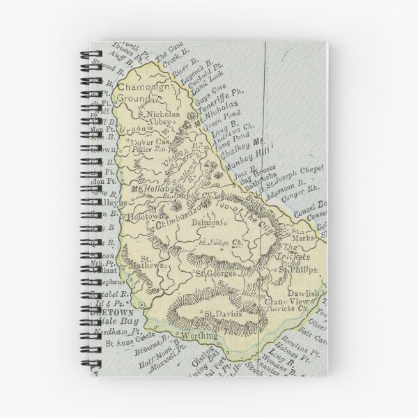 Item preview, Vintage Map of Barbados (1901) designed and sold by BravuraMedia.