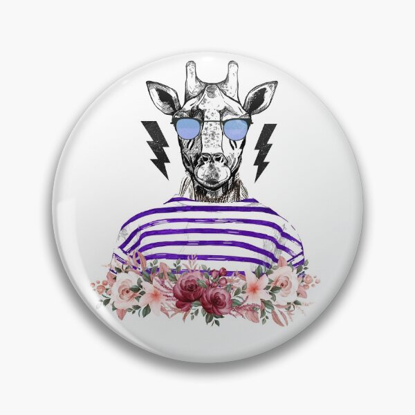 Item preview, Collage Art Vector Artwork Cool Giraffe T-Shirt with floral base designed and sold by art-fox.