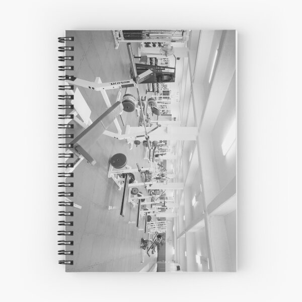 Item preview, Black and White Weight Room Photograph designed and sold by BravuraMedia.