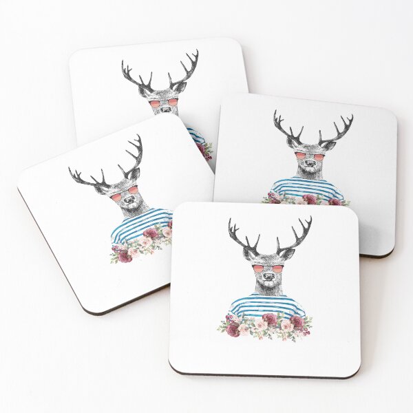 Item preview, Collage Art Vector Artwork Cool Deer T-Shirt with floral base designed and sold by art-fox.