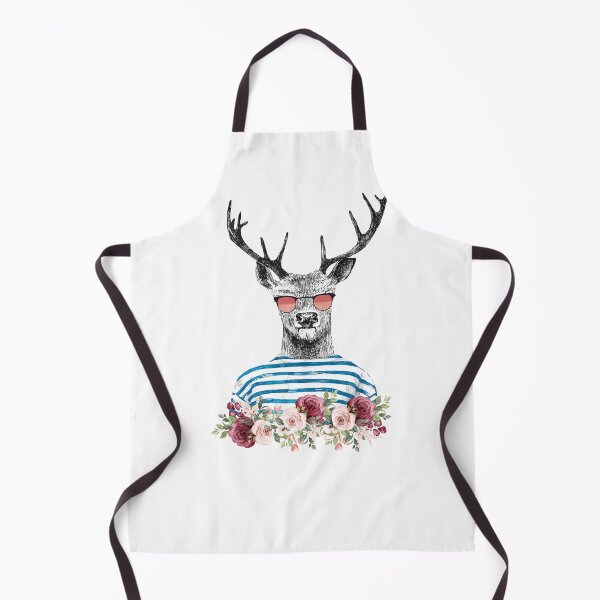 Aperçu de l'œuvre Collage Art Vector Artwork Cool Deer T-shirt avec base florale créée et vendue par art-fox.