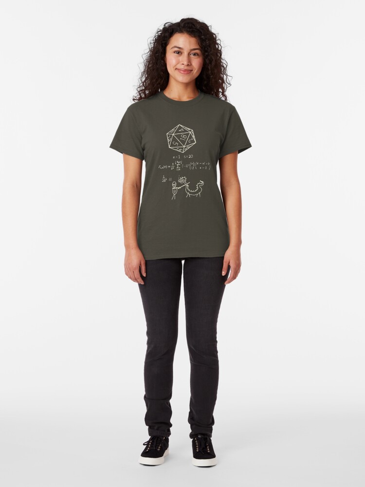 Alternate view of The science of 20 sided dice. Classic T-Shirt