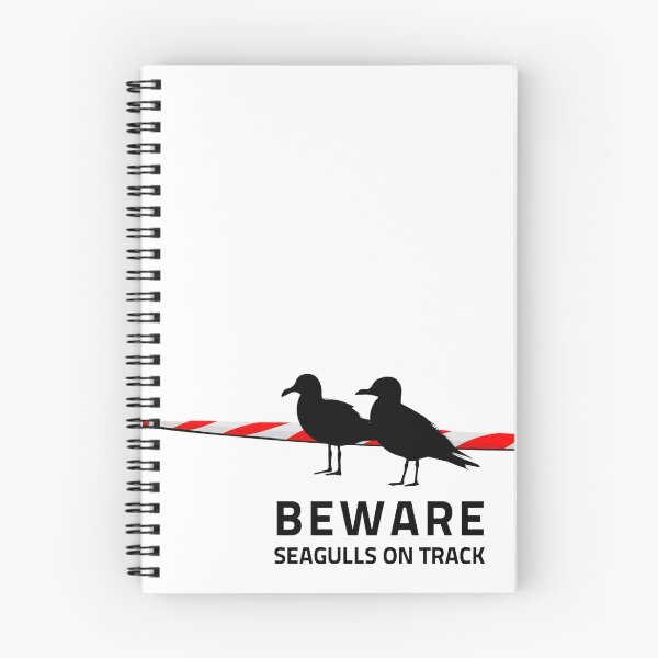 Item preview, Beware, Seagulls on track designed and sold by ApexFibers.