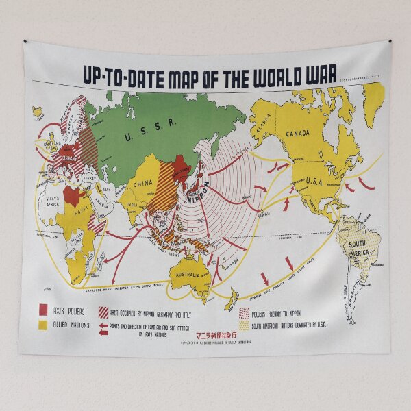 Item preview, Up-to-date Map of the World War (1942) by Manila Shinbun-sha designed and sold by digitalvintage.