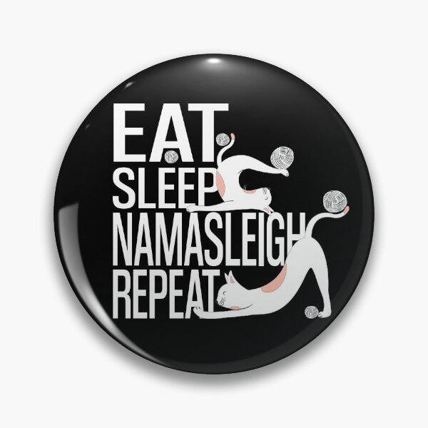 Item preview, Namasleigh Cat Yoga Eat Sleep Meme Repeat designed and sold by ARTsPlural.