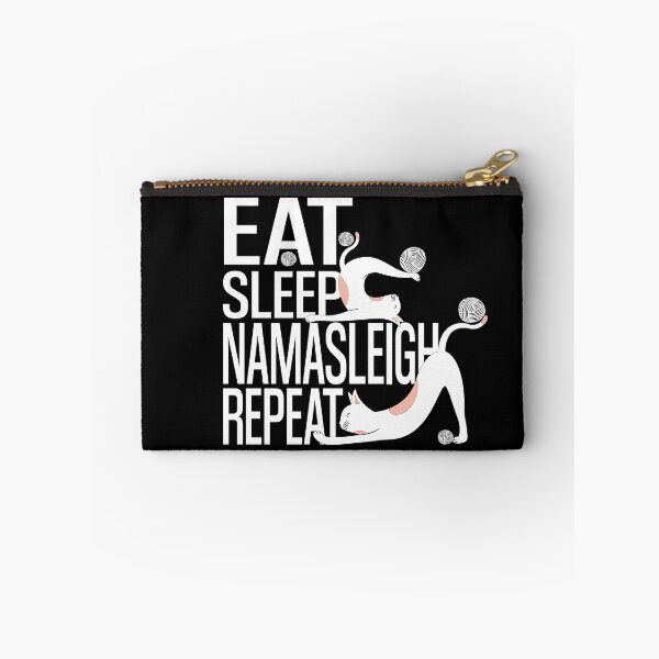 Item preview, Namasleigh Cat Yoga Eat Sleep Meme Repeat designed and sold by ARTsPlural.