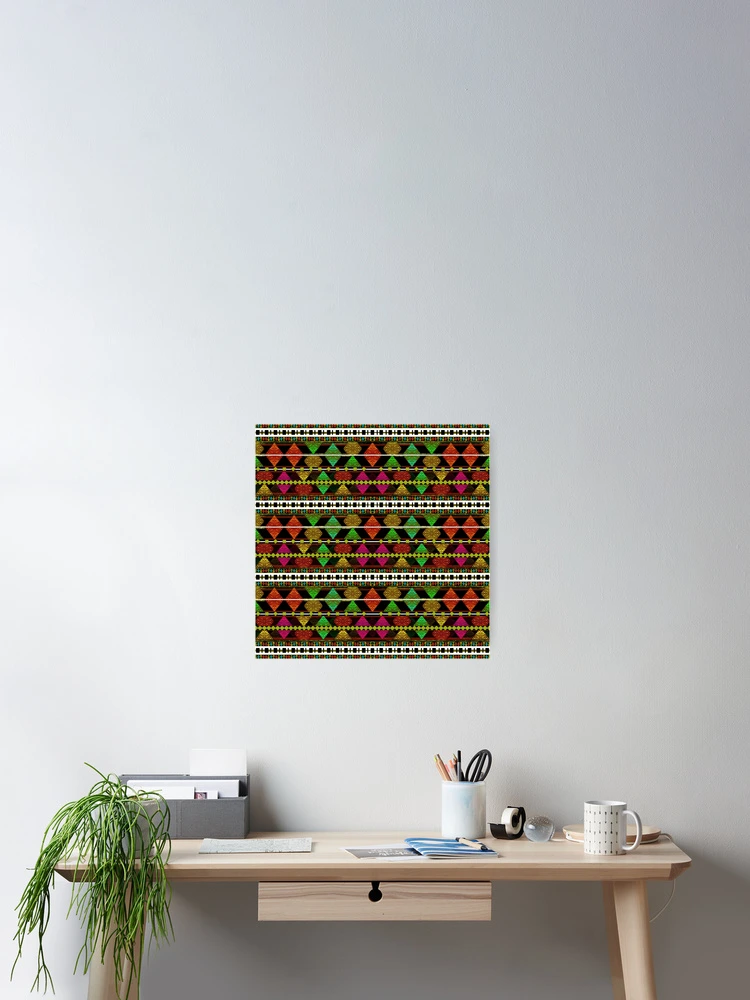 Thumbnail 2 of 3, Poster, Aztec Style Pattern designed and sold by DFLC Prints.