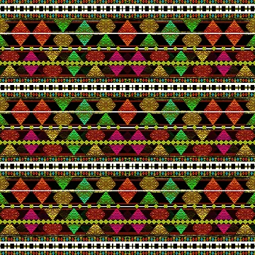 Artwork thumbnail, Aztec Style Pattern by DFLC Prints
