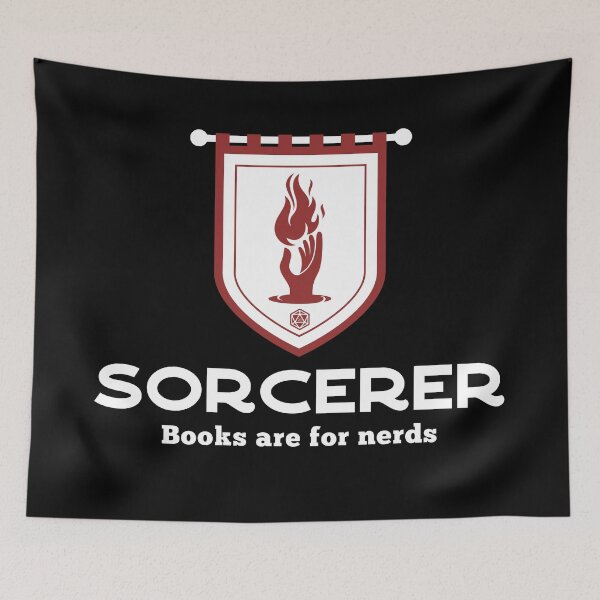 Item preview, Sorcerer Class Books Are For Nerds designed and sold by KrisSidDesigns.
