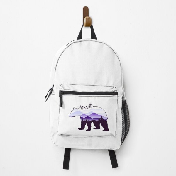 Item preview, Asheville Blue Ridge Mountains - Black Bear - Purple on White 26 designed and sold by Serena's Asheville Merch.