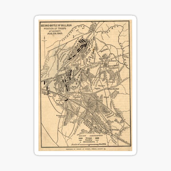 Item preview, Vintage Battle of Bull Run Map (1886) designed and sold by BravuraMedia.