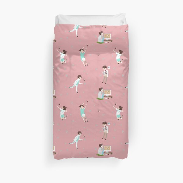 Oikawa Tooru Pattern - pink Duvet Cover