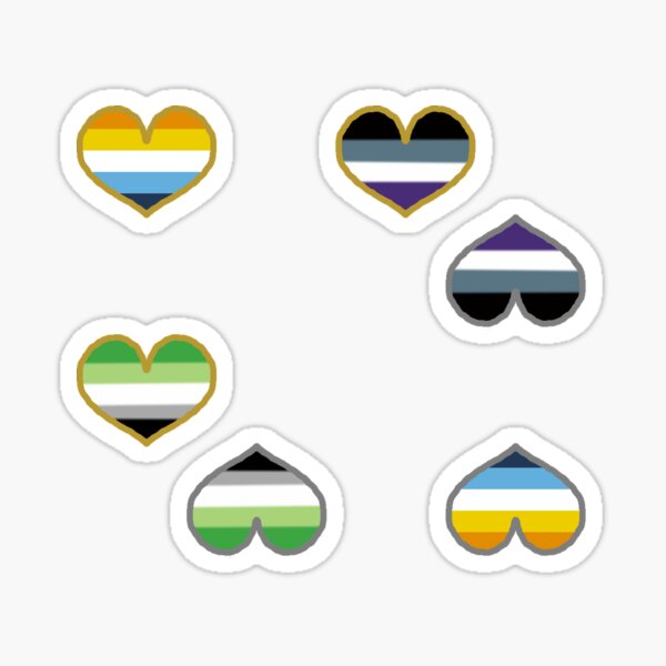 Artikel-Vorschau von Aroace Asexuell Aromantisch 2 Pride Hearts, designt und verkauft von Roxzania.