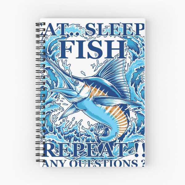 Item preview, Fishing T-Shirt Eat Sleep Fish Repeat designed and sold by Coldink.