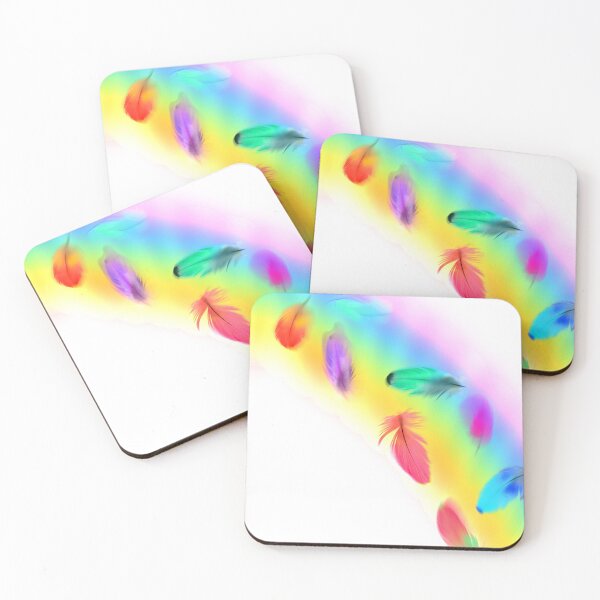 Item preview, rainbow feathers designed and sold by FACELESS MONKEY.