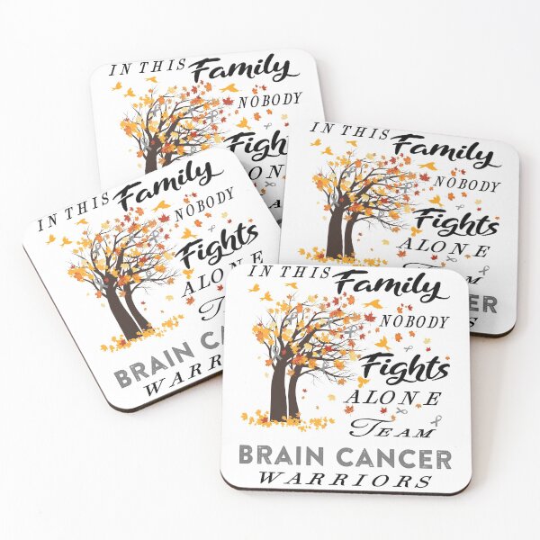 Item preview, In This Family No One Fight Alone Brain Cancer Awareness ribbon tree designed and sold by radianen.