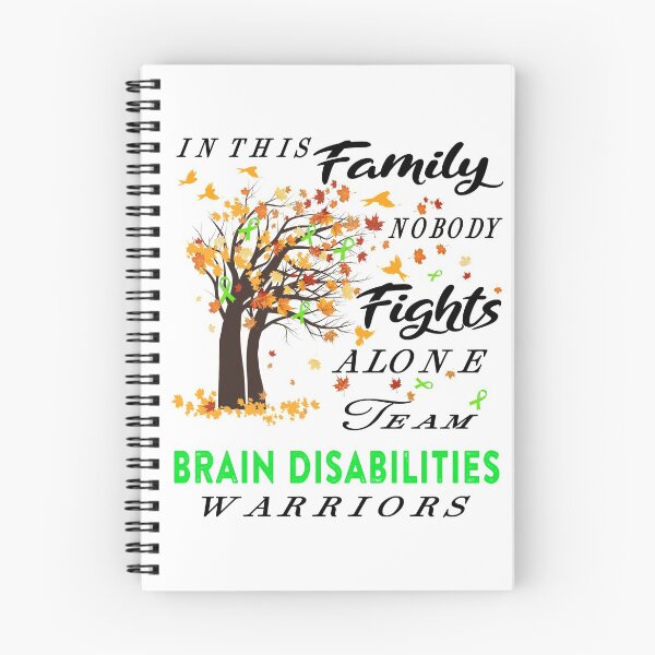 Item preview, In This Family No One Fight Alone Brain Disabilities Awareness ribbon tree designed and sold by radianen.