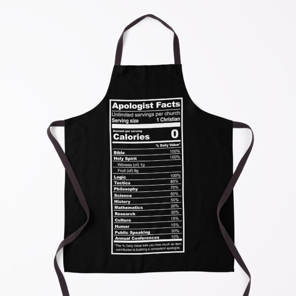 Item preview, Apologist Nutrition Facts (Dark Version) designed and sold by ApologiaStore.