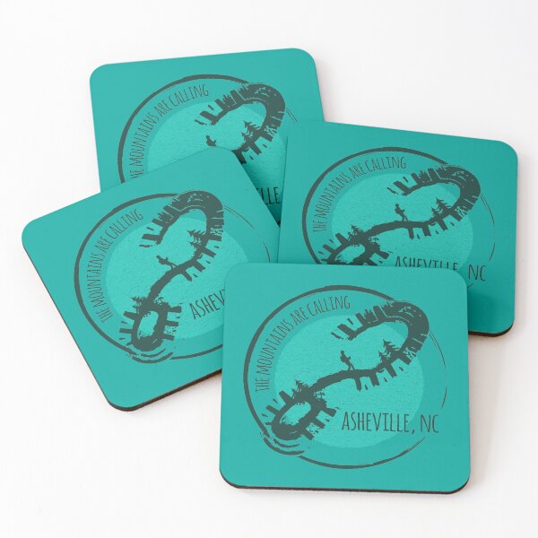 Item preview, The Mountains Are Calling - Asheville, NC - Teal #27 designed and sold by Serena's Asheville Merch.