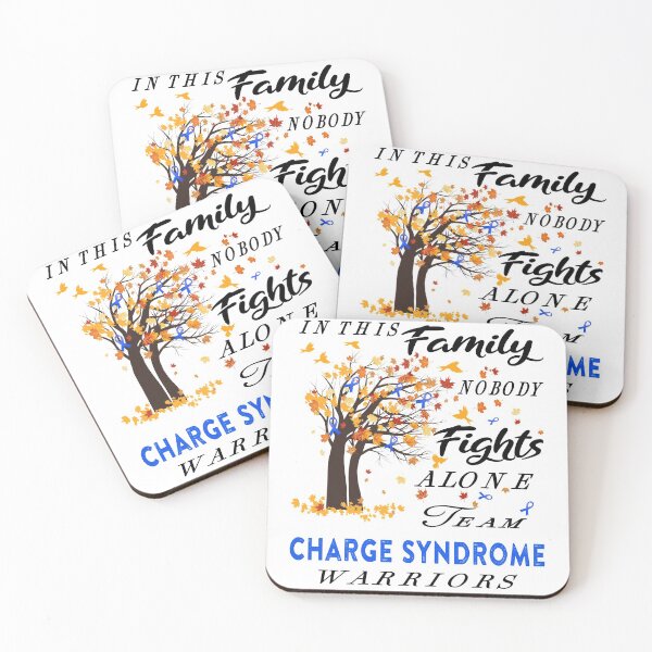Item preview, In This Family No One Fight Alone Charge Syndrome Awareness ribbon tree designed and sold by radianen.