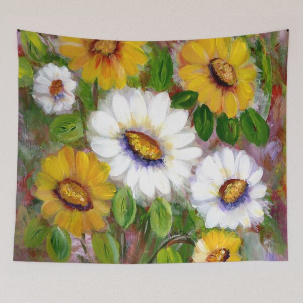 Item preview, Yellow and White Daisy colorful bouquet designed and sold by Smalltownart.